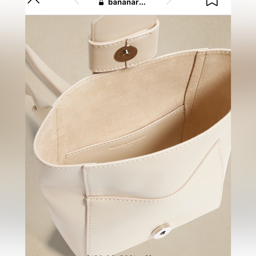 New - Banana Republic all leather mini crossbody - Picture 3 of 9